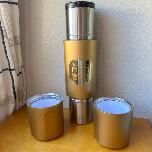 NEW Disney Vacation Club First Wave Sailing Gold Corkcicle Thermos Bottle - Picture 5 of 5